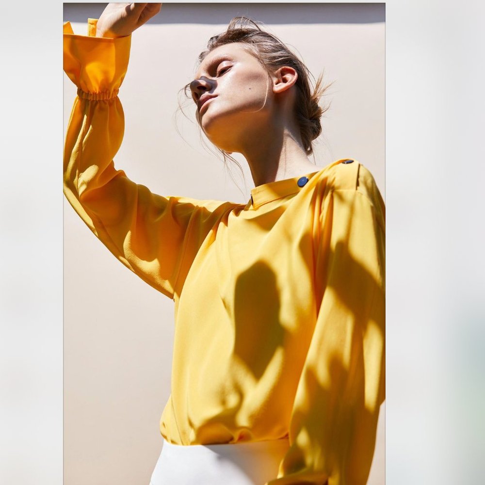 Creatures of comfort silk blouse